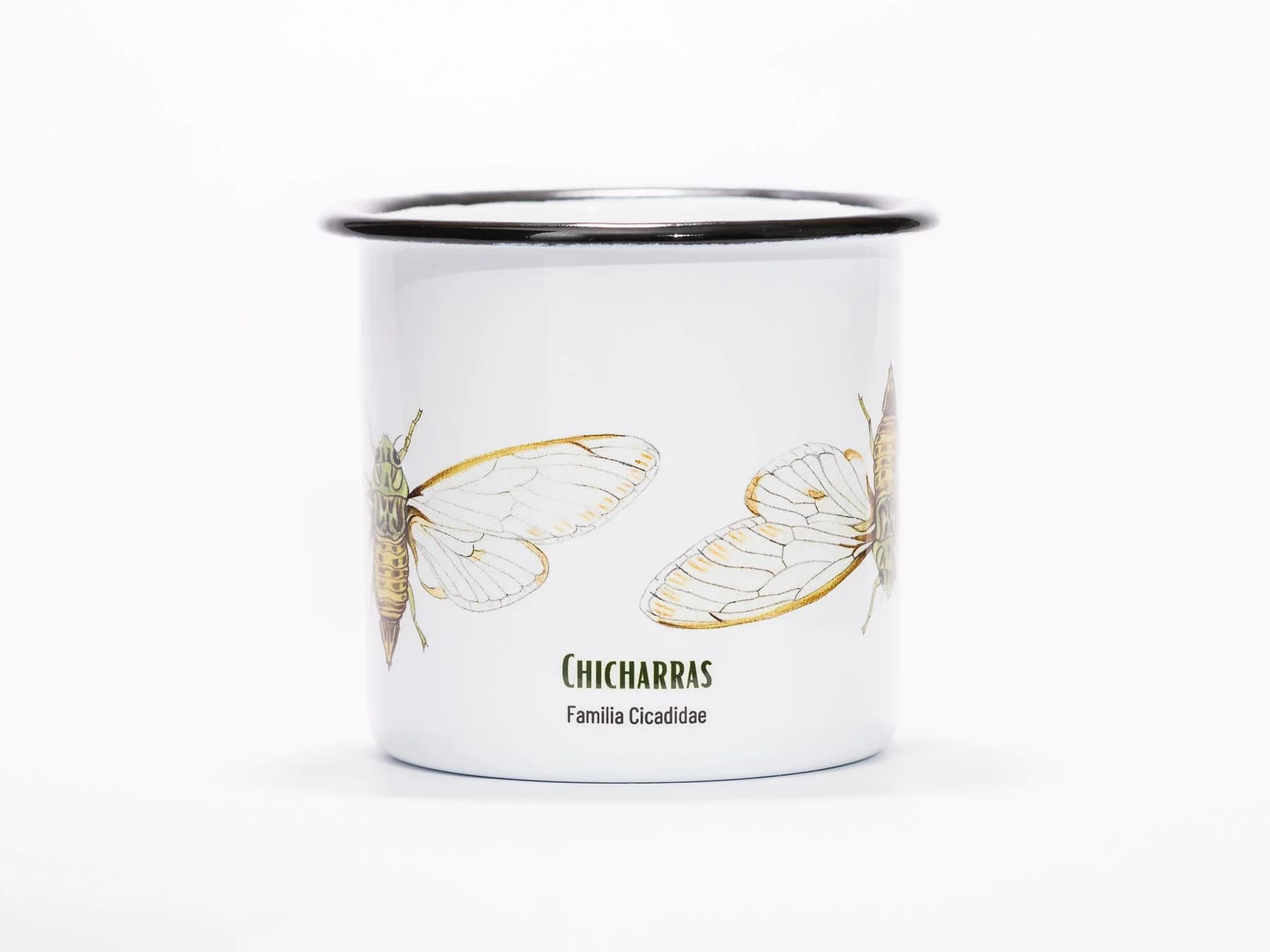 Taza chicharra peltre