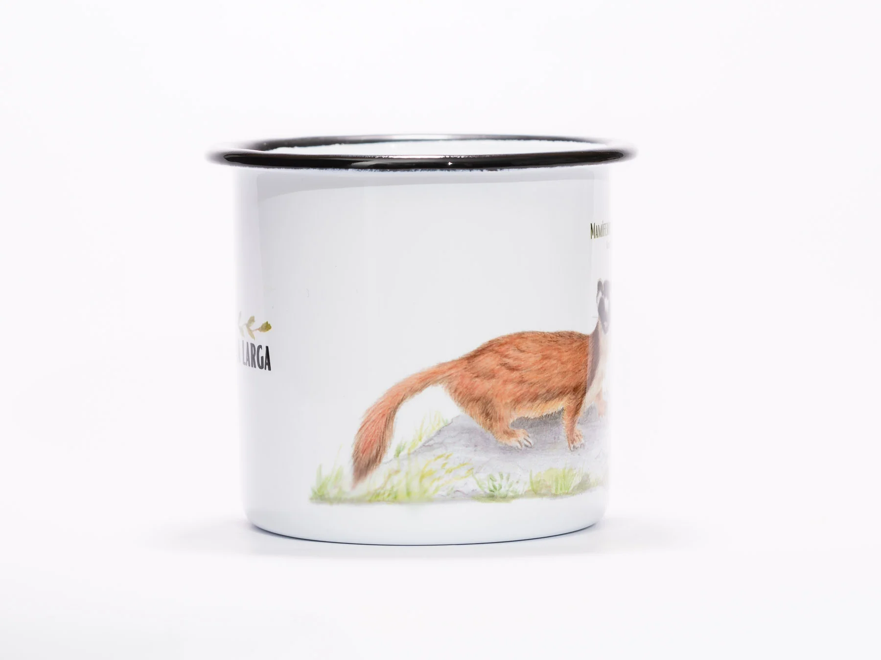 Taza peltre comadreja
