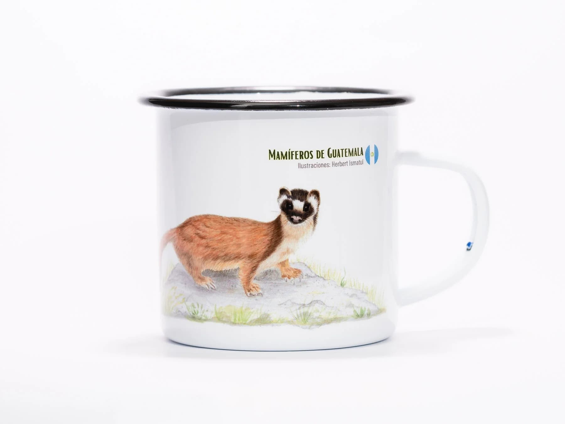 Taza peltre comadreja