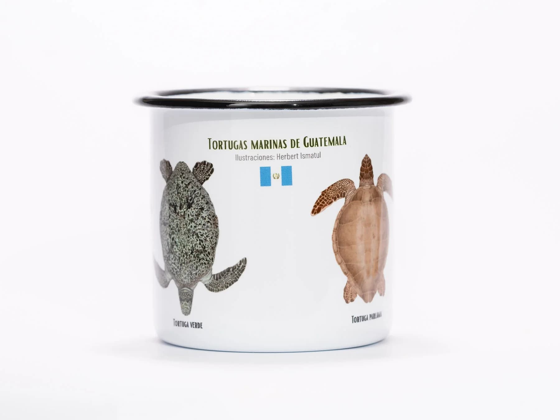 taza peltre tortugas