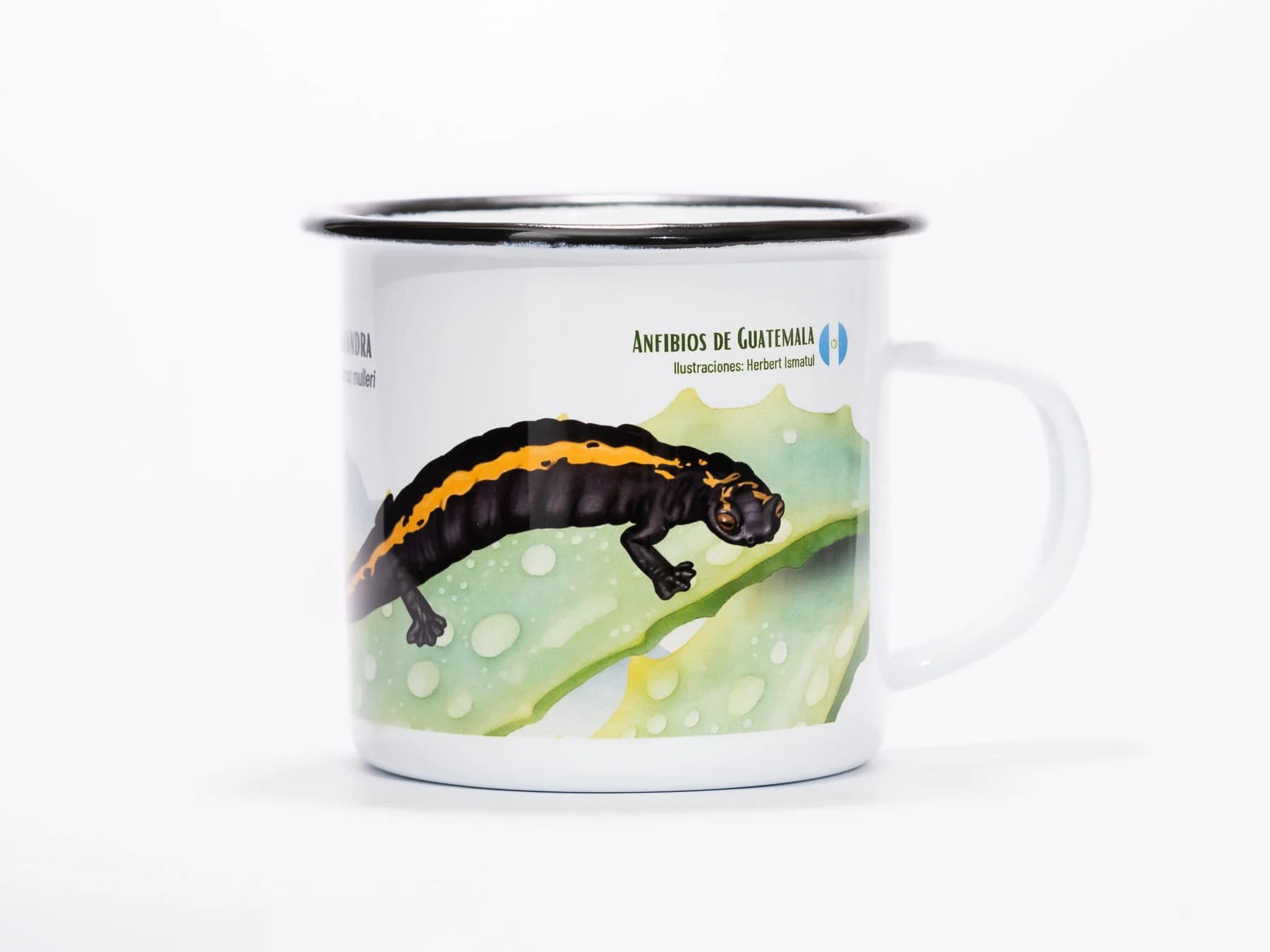 taza peltre salamandra